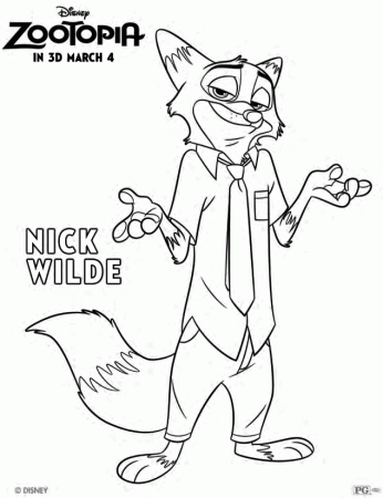 Nick Wilde - Zootopia Coloring Pages