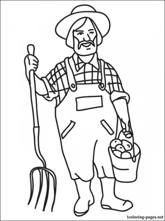 Farmer In The Dell Coloring Page - Coloring Home