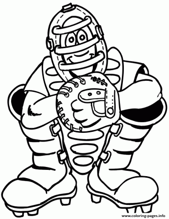 Print softball catcher coloring pagea7d7 Coloring pages