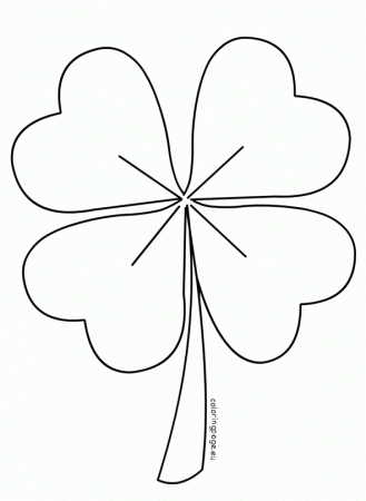 shamrock lucky template - Four Leaf Clover