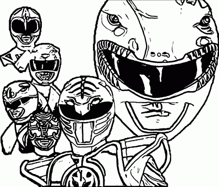 Mighty Morphin Power Rangers Coloring Page | Wecoloringpage