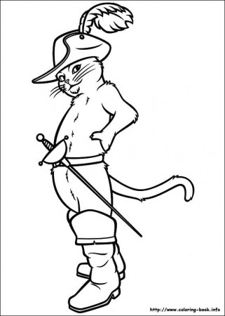 Puss in Boots coloring pages on Coloring-Book.info