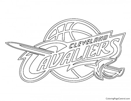 NBA Cleveland Cavaliers Logo Coloring Page | Coloring Page Central