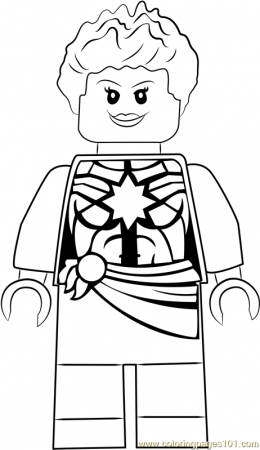 Lego Captain Marvel aka Carol Danvers Coloring Page for Kids - Free Lego  Printable Coloring Pages Online for Kids - ColoringPages101.com | Coloring  Pages for Kids
