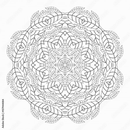Mandala. Antistress coloring pages for adults. Monochrome circular lace  oriental pattern. Coloring Book. Ethnicity round ornament. Arabic, Islamic,  moroccan, asian, indian native african motifs. Stock Vector | Adobe Stock