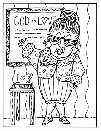 Digital Download Church Ladies 15 Pages to Color Bible Study - Etsy Norway