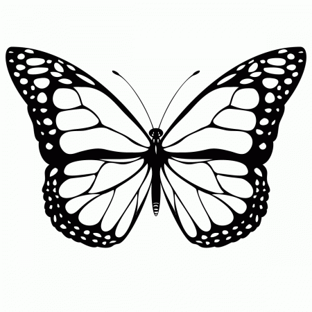 Butterflies Clip Art Coloring Pages - Coloring Pages For All Ages