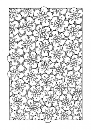 Coloring page floral pattern - img 27748.