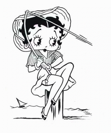 Betty Boop Head Coloring Page - Coloring Pages For All Ages