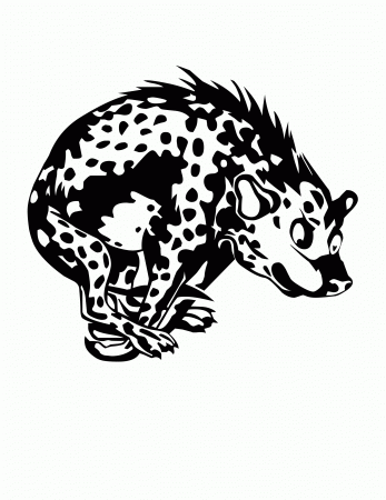 Free Hyena Coloring Pages