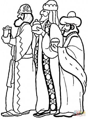 3 Wise Men coloring page | Free Printable Coloring Pages