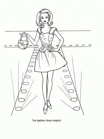 Barbie Fashion Show Coloring Pages - Coloring Pages For All Ages