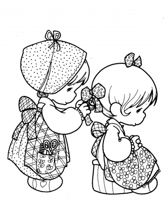 Printable 13 Precious Moments Praying Coloring Pages 7336 ...
