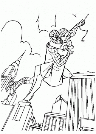 spiderman mary jane coloring pages | Coloring Pages For Kids