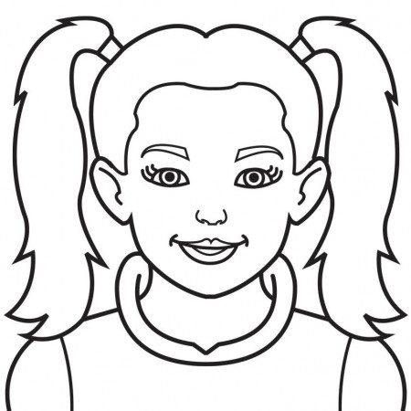 coloring pages of smiley dental girl for kids to print out 