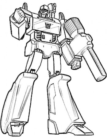 Printable Megatron Transformers Coloring Page - Cartoon Coloring 