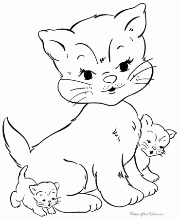 Cute Cat Coloring Pages Print | COLORING WS