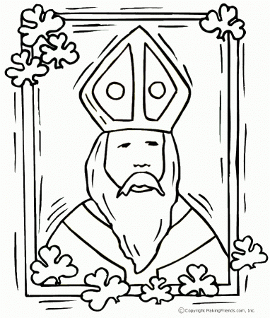 St Patrick Coloring Page
