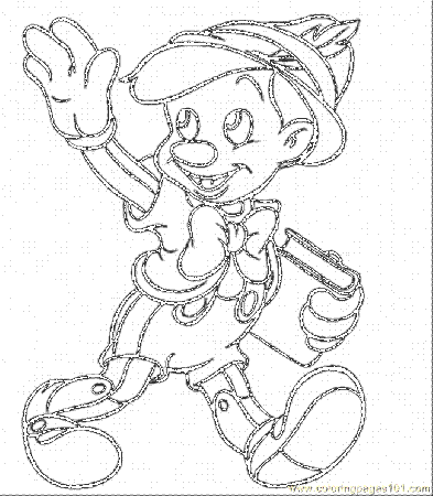 Coloring Pages Pinocchio Goes To School (Cartoons > Others) - free 