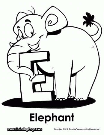 Funny Elephant Coloring Page Super Coloring Printable Elephant 