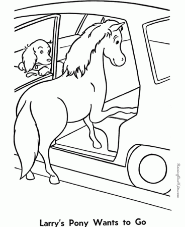 Animal coloring pages of horses