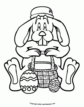 Cartoon Easter Bunny Free Coloring Pages for Kids - Printable 