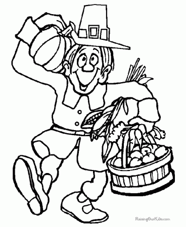 Happy Thanksgiving Coloring Book Page 015