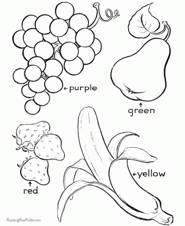 Fruit coloring page to print and color | Sunday school