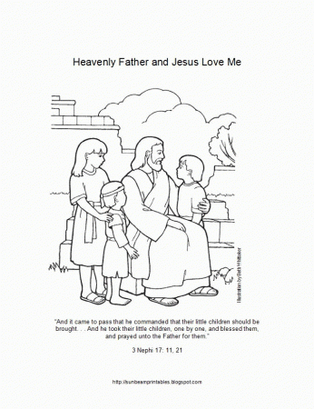 Sunbeam Printables: Coloring Page for Lesson 6: Heavenly Father 