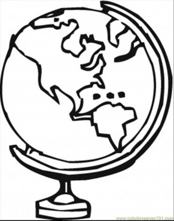 Coloring Pages Globe (Technology > Astronomy) - free printable 