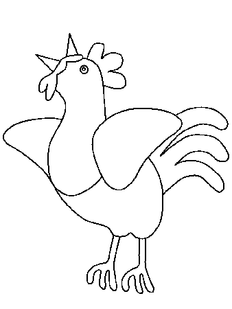 Birds Rooster Animals Coloring Pages & Coloring Book
