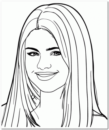 Smile Selena Gomez Coloring Pages Easy Coloring Pages For All 