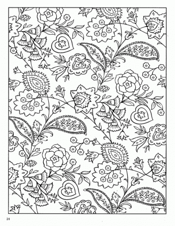 Dover Paisley Designs Coloring Book | Art worksheets