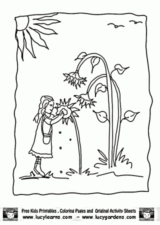 Flower Garden Coloring Pages,Lucy Learns Flower Garden Coloring 