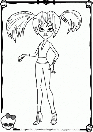 Online Monster High Abbey Coloring Pages - deColoring