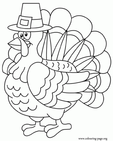 Thanksgiving - A Thanksgiving turkey coloring page