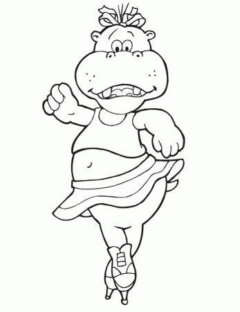 Figure Skating Coloring Page | Hippo Skater