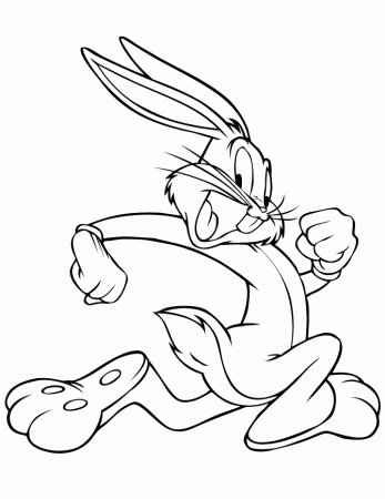 Dashing Bugs Bunny Coloring Page | Free Printable Coloring Pages