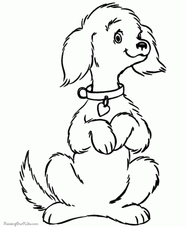 Free dog coloring pictures to print 071