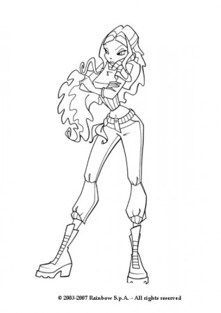 LAYLA coloring pages - Layla the winx club fairy