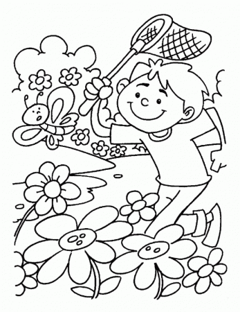 spring garden flowers coloring pages | Download Free spring garden 