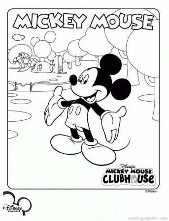 Full Size Mickey Mouse Clubhouse Coloring Pages 14 - Free 