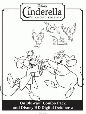 Cinderella's Dancing Mice - Free Printable Coloring Pages