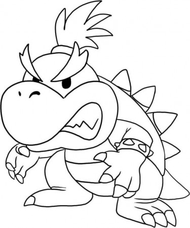 Print Baby Bowser Super Mario Bros Coloring Pages or Download Baby 