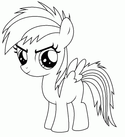 Filly Rainbow Dash Lineart by BloodIust on deviantART