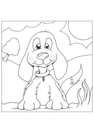 Puppy Coloring Pictures For Kids | 99coloring.com