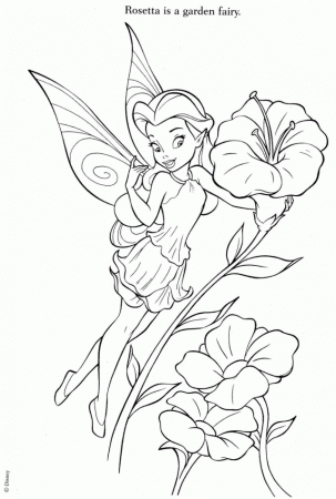 Download Printable Coloring Pages Of Tinkerbell And Her Fairy 