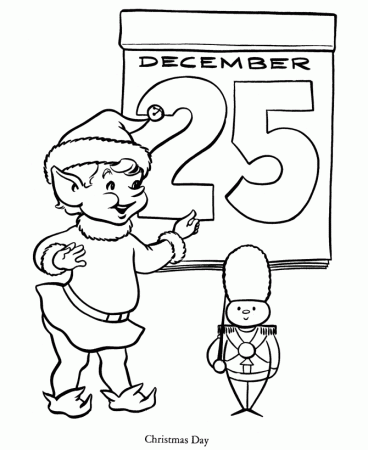 santa And the Elves Colouring Pages (page 2)