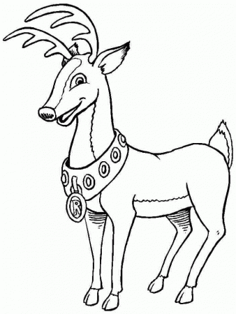 Colouring Pages Christmas Santa Deer Free Printable For Little 