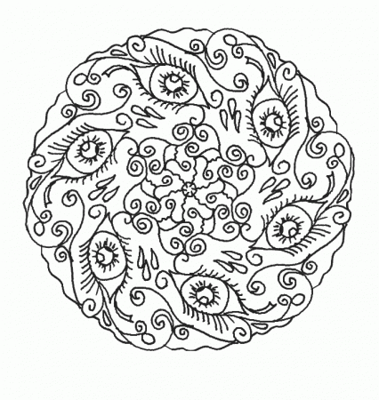 Coloring Pages Free Printable Complex Mandala Coloring Pages For 
